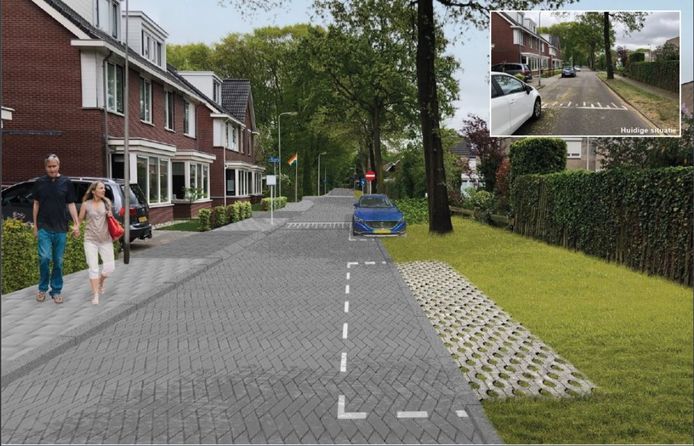 De gemeente wil van de Prinses Margrietlaan eenrichtingsverkeer maken en de bomen ruimte geven. Inzet: de situatie zoals die nu is.