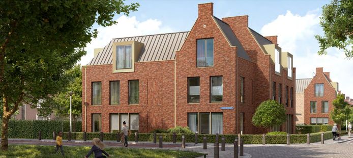 Impressie van de nieuwbouw aan de Sprengersstraat en Van der Weidenstraat in de Helmondse wijk Stiphout.