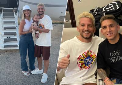 “Nieuw avontuur”: Dries Mertens, Kat Kerkhofs en baby Ciro in privéjet vertrokken naar Istanboel om transfer naar Galatasaray af te ronden