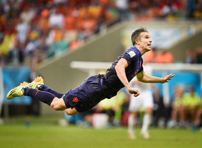 Zijn mooiste en bekendste treffer, de 1-1 namens Oranje tegen Spanje op het WK 2014 tegen Spanje. Nederland won vervolgens met 5-1.
