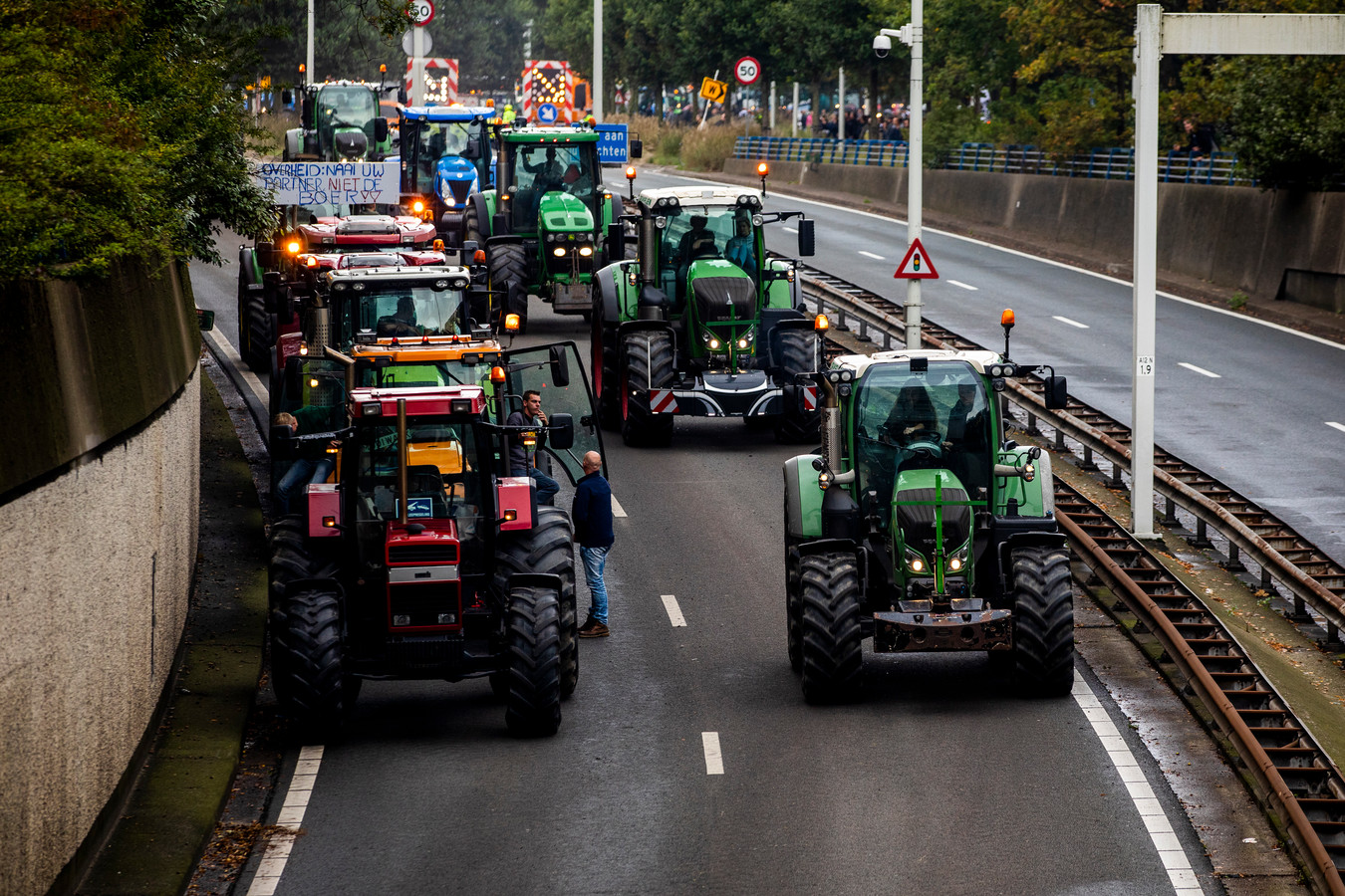 Boeren onderweg naar Den Haag.