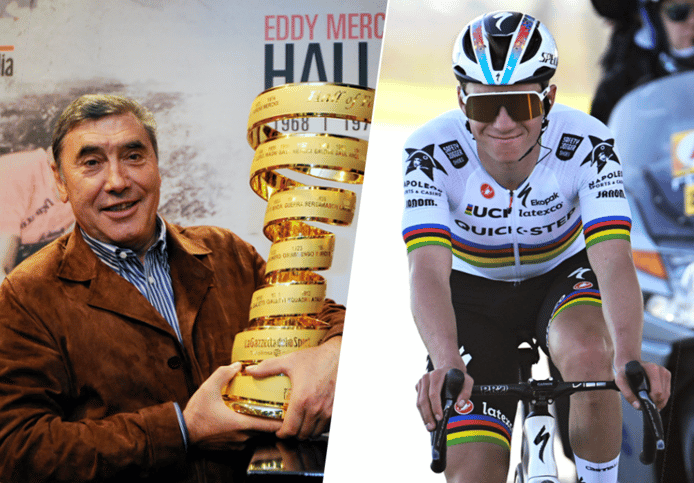 Eddy Merckx zou wereldkampioen Remco Evenepoel in 2023 graag aan het werk zien in de Giro.