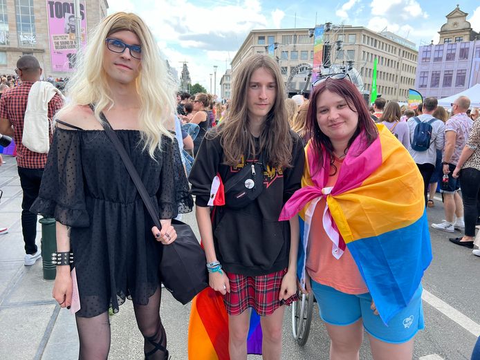 Evy, Noah en Amber woonden voor het eerst een Belgian Pride bij.