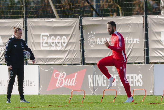 Sean Klaiber tijdens zijn hersteltraining.