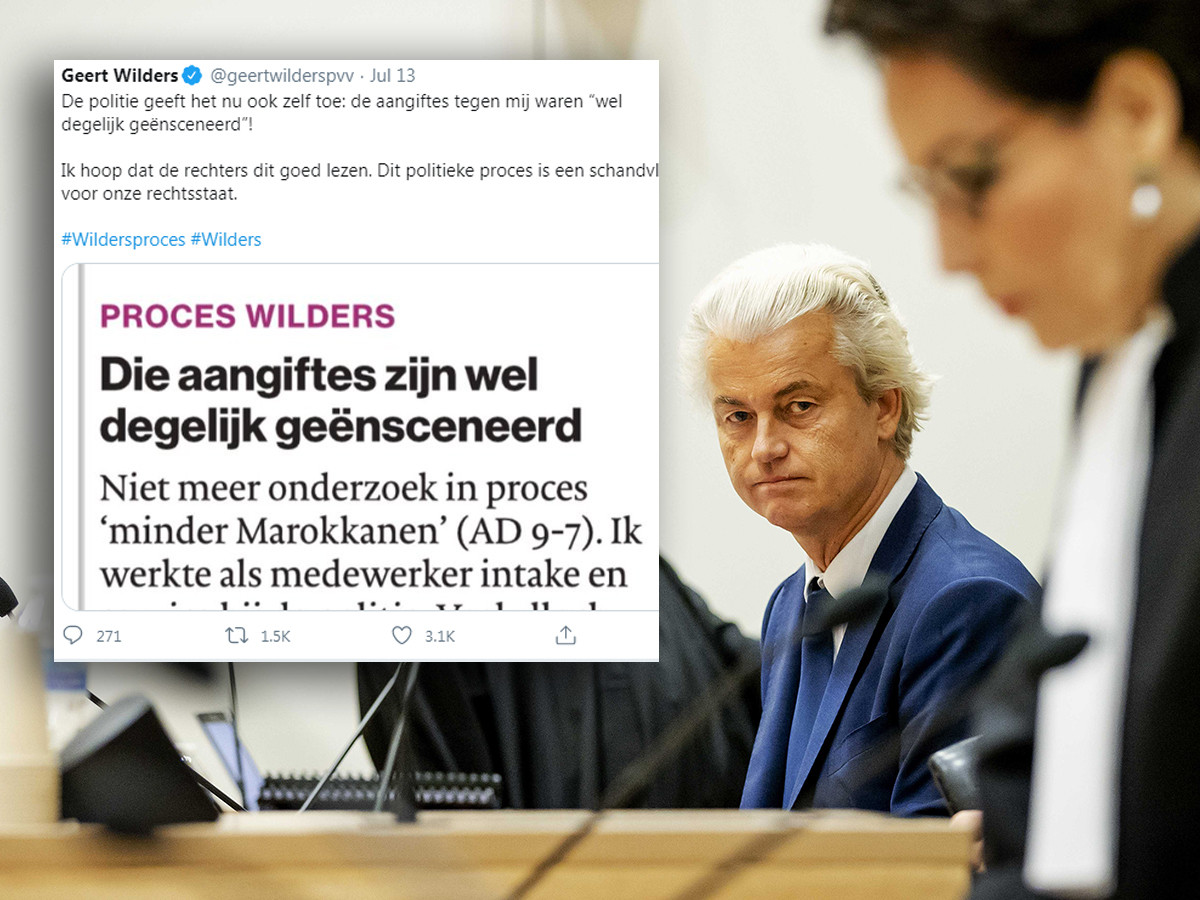 Wilders maakt goede sier met ingezonden brief exagente, maar bestaat zij wel? Foto AD.nl