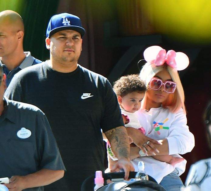 Rob Kardashian e Blac Chyna con la figlia Dream in tempi migliori.