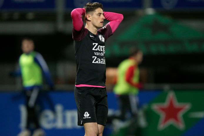 Adrián Dalmau startte na de winterstop één keer in de basis bij FC Utrecht, uit bij PEC Zwolle.