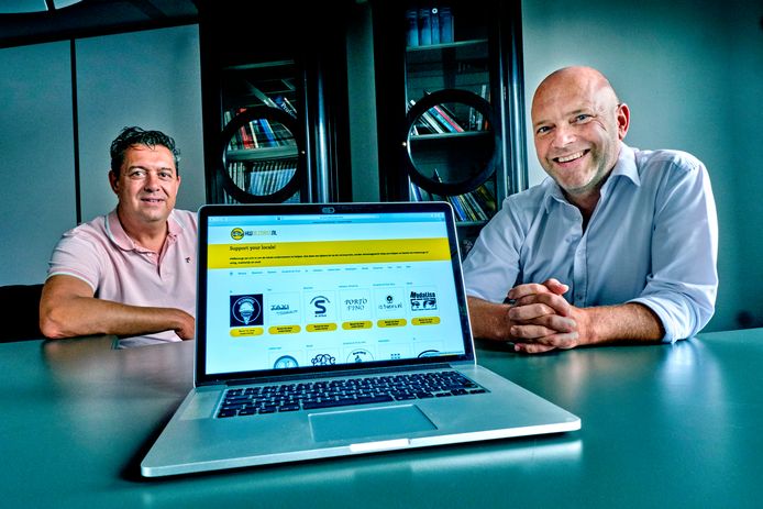 Mark Stoopman (links), samen met zakenpartner Ernest Robert.