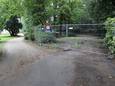 De parking in het Heldenpark werd al eerder afgesloten.