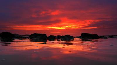 Nederland vergaapt zich aan avondrood