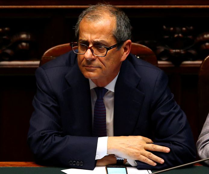 De Italiaanse minister van Economie en Financiën Giovanni Tria.