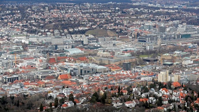 Stuttgart is een van de Europese steden met veel luchtvervuiling.