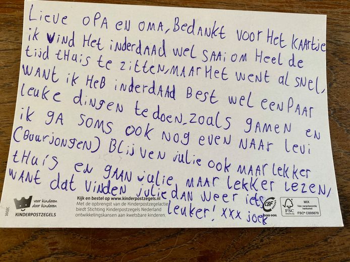'Zó leuk om nu post te krijgen!!!'