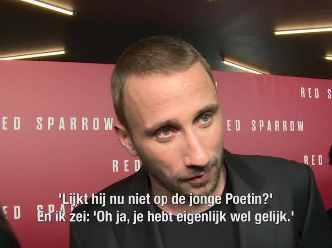 Matthias Schoenaerts op de wereldpremière van 'Red Sparrow': "Ik lijk wel op de jonge Vladimir Poetin"