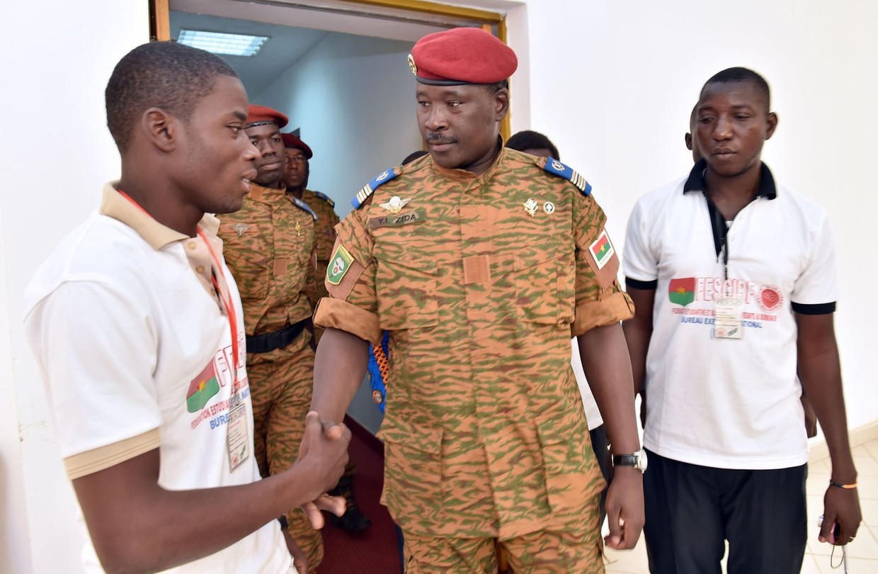 Militair bestuurder van Burkina Faso Isaac Zida. Beeld belga