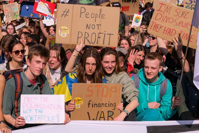 betoging van de klimaatjongeren
