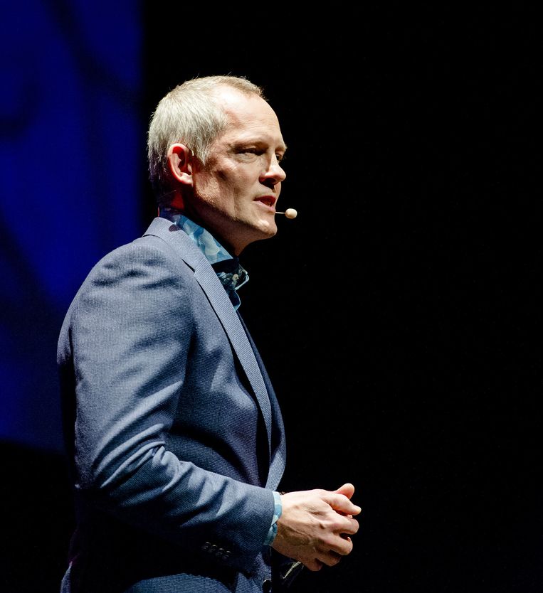 Directeur Bero Beyer tijdens de officiële opening van de 45ste editie van het International Film Festival Rotterdam. Beeld anp