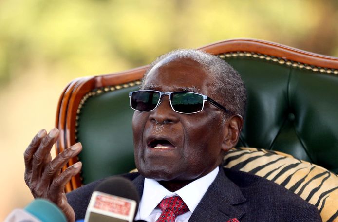 Robert Mugabe in juli 2018