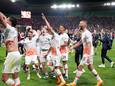 West Ham-spelers vieren de eindzege in de Conference League,