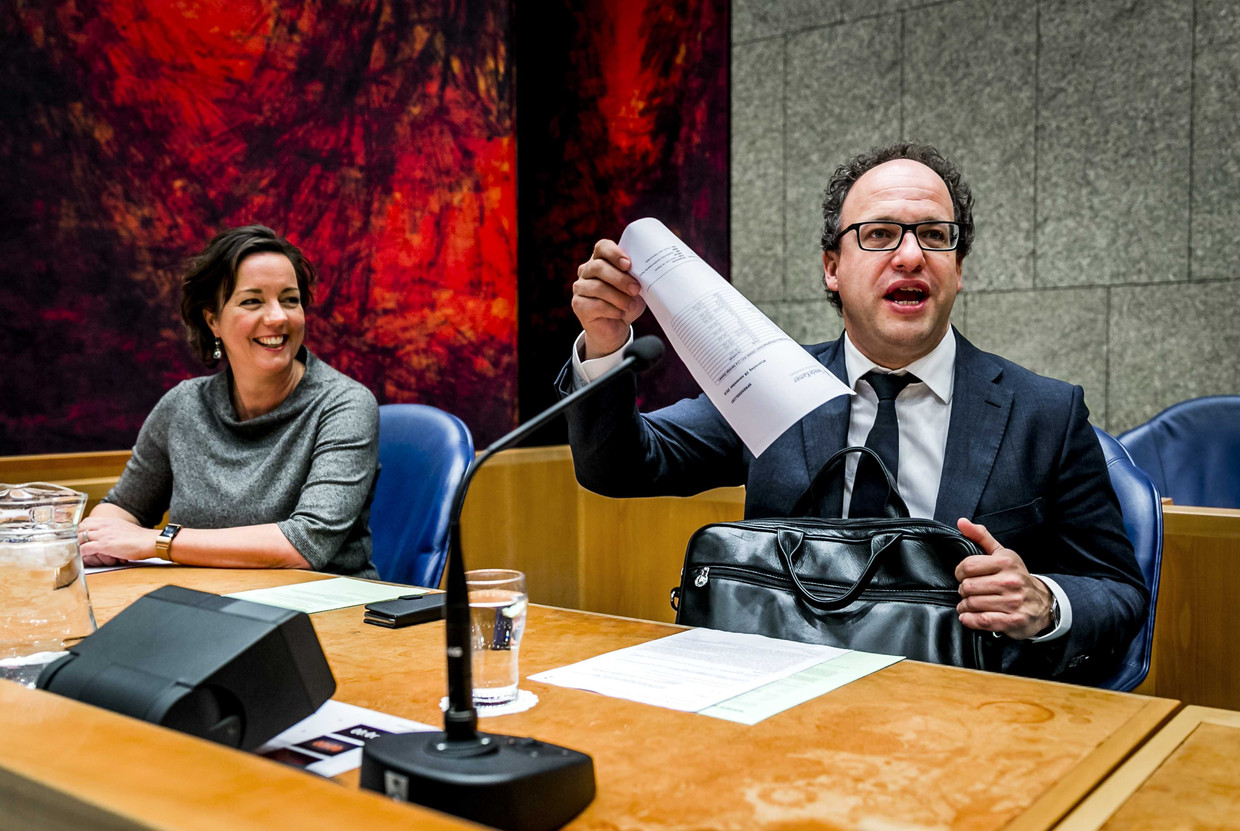  Minister Wouter Koolmees en staatssecretaris Tamara van Ark tijdens het debat over de begroting Sociale Zaken en Werkgelegenheid in de Tweede Kamer. Beeld ANP