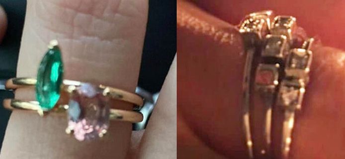 The two rings Valerie Letins lost on Saturday.