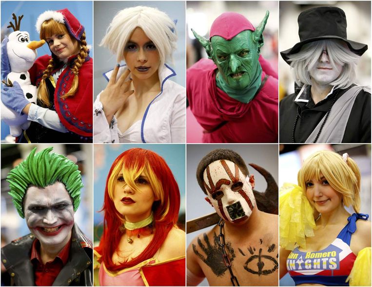 Verkleedpartijen ('cosplay') vormen traditioneel een belangrijk onderdeel van videogame-beurzen. Beeld reuters
