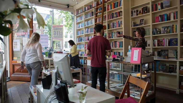 Boekhandel Veenstra in de Utrechtsestraat sloot vorig jaar juni zijn deuren. Beeld Charlotte Odijk