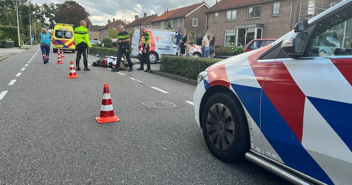 Motorrijder gewond na botsing met bestelbus in Bergentheim