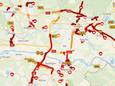 De wegenkaart van Gelderland kleurt oranje en rood. Weggebruikers in de ochtendspits hebben te kampen met ernstige vertragingen.
