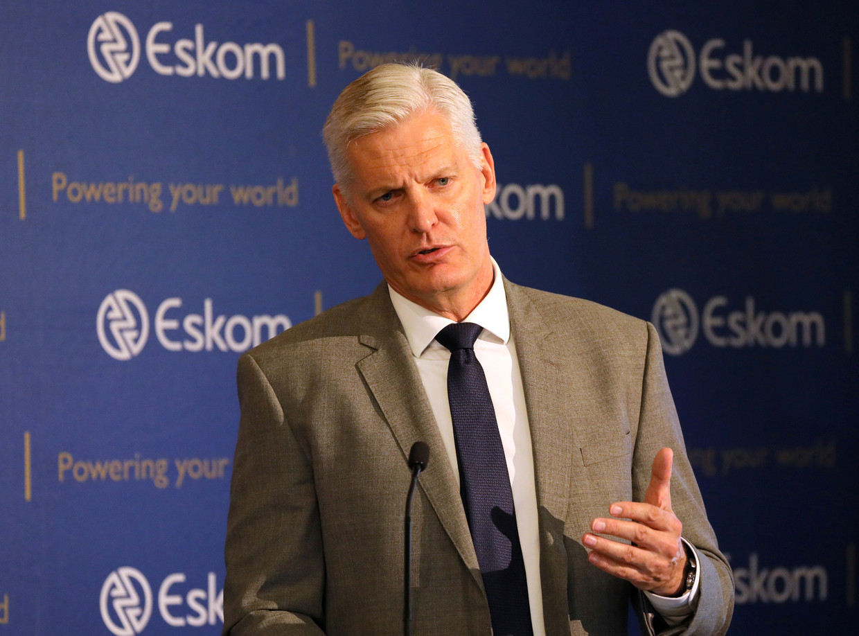 André de Ruyter, bestuursvoorzitter van de Zuid-Afrikaanse energieleverancier Eskom, in januari 2020.  Beeld Reuters