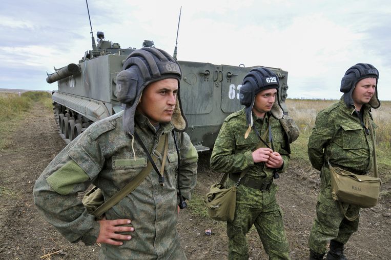 Российские призывники в Ростовской области на юге России.  Фото ANP/EPA