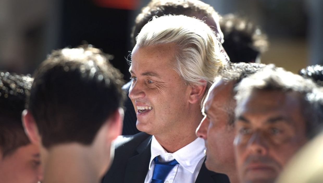 Geert Wilders op campagne Beeld anp