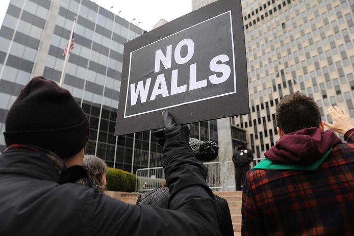 Een protest tegen de immigratiewetten van Donald Trump.  (archiefbeeld)