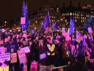 VIDEO. Brexitdeal weggestemd: vreugde bij betogers, motie van wantrouwen en vragen bij May