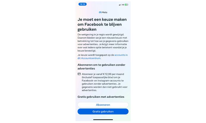 Почти все бельгийцы увидели это сообщение в Facebook.