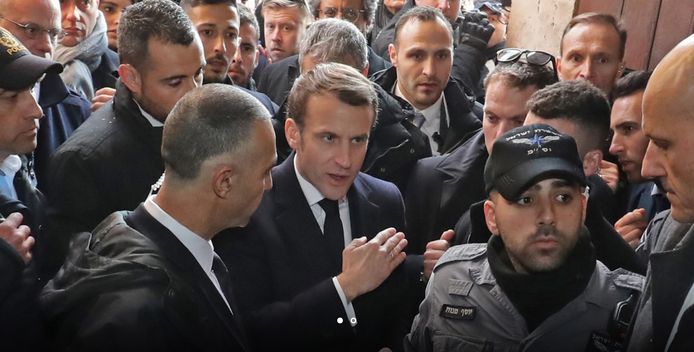 Emmanuel Macron verloor even zijn gebruikelijke 'cool'.