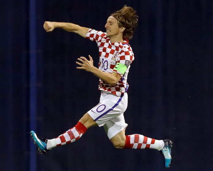 Luka Modric scoorde de openingsgoal voor Kroatië.