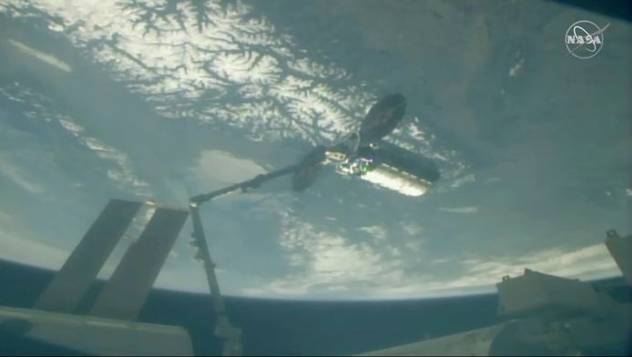 De cargo is vandaag bij het ISS aangekomen.