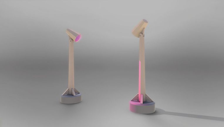Artist impression van de straatverlichting op het NDSM-terrein. Beeld Koen Kaljee