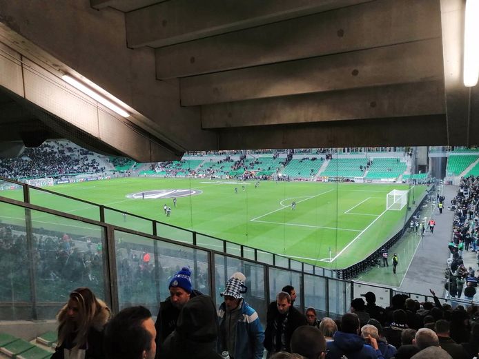 Buffalo's in het stadion van Saint-Etienne. Daar was de sfeer wel fantastisch. Buiten het stadion een pak minder.