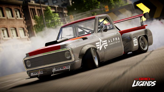 Een Dumont Stampede, een fictieve bak, op het circuit van Chicago.