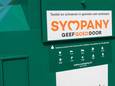 Een kledingcontainer van Sympany