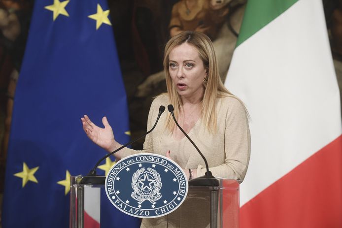 Il premier italiano Giorgia Meloni.