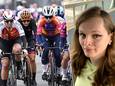 Links: Ronde van Vlaanderen voor vrouwen. Rechts: Emily Bridges.