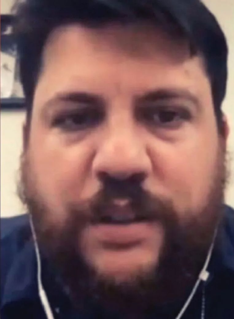 De deepfake of nep Leonid Volkov waarmee Nederlandse politici een videocall hadden. Beeld Facebook