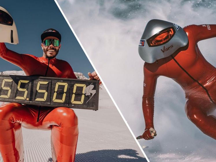 Wat een snelheid! Franse skiër gaat met 255 kilometer per uur de berg af