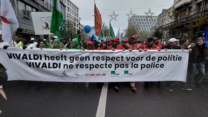 Politiebetoging Brussel.