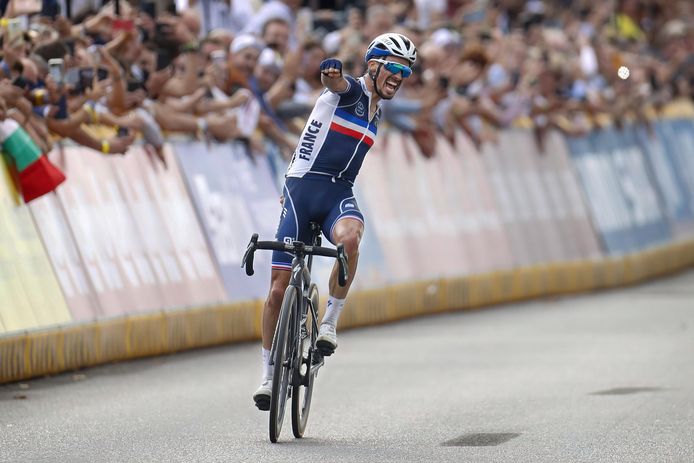 Julian Alaphilippe kan in Australië voor de derde keer wereldkampioen worden.