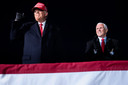 Toenmalig president Donald Trump en zijn vicepresident Mike Pence tijdens de verkiezingscampagne van vorig jaar.