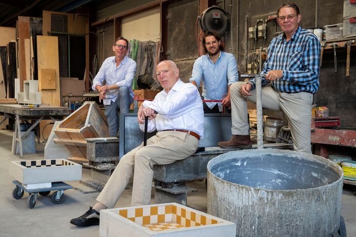 Het ambachtelijke Marcolina, met van links naar rechts Gerjan Marcolina, Rob Timmermans, Lou Marcolina en Vincent Marcolina.